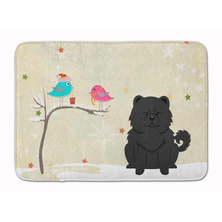 Carolines Treasures Christmas Presents Chow Chow Black Machine Washable Memory Foam Mat BB2615RUG
